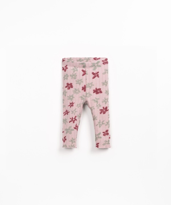 Leggings de punto con mezcla de fibras naturales y recicladas