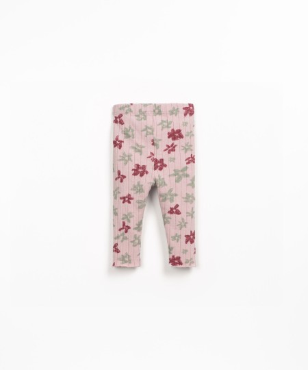 Jersey leggings in blend of natural and recycled fibers