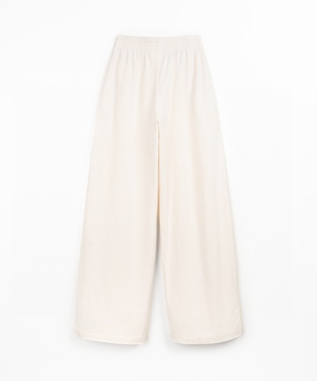 Pantalon en maille en coton biologique et lin