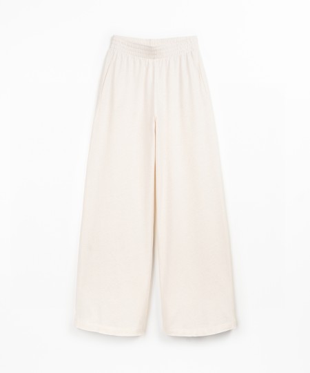 Pantalon en maille en coton biologique et lin