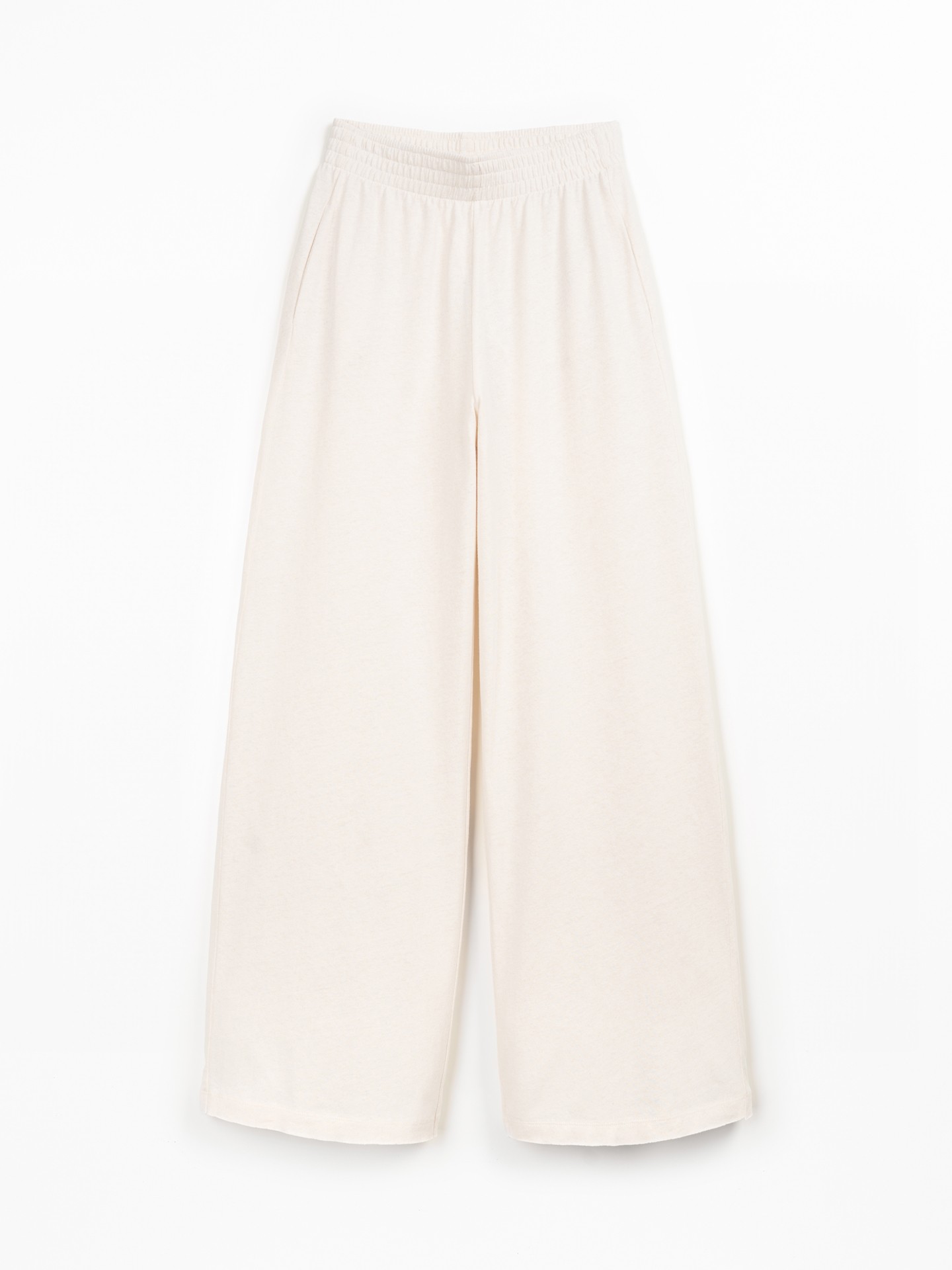 Pantalon en maille en coton biologique et lin