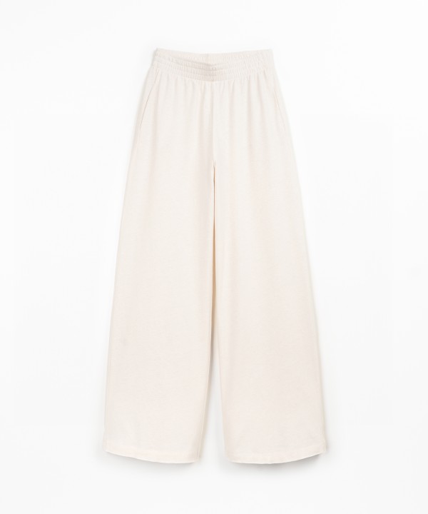 Pantalon en maille en coton biologique et lin