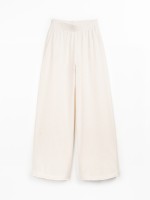 Pantalon en maille en coton biologique et lin