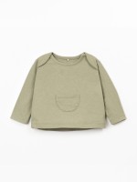 Knitted sweater in organic and recycled cotton