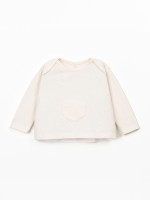 Knit sweater in organic and recycled cotton