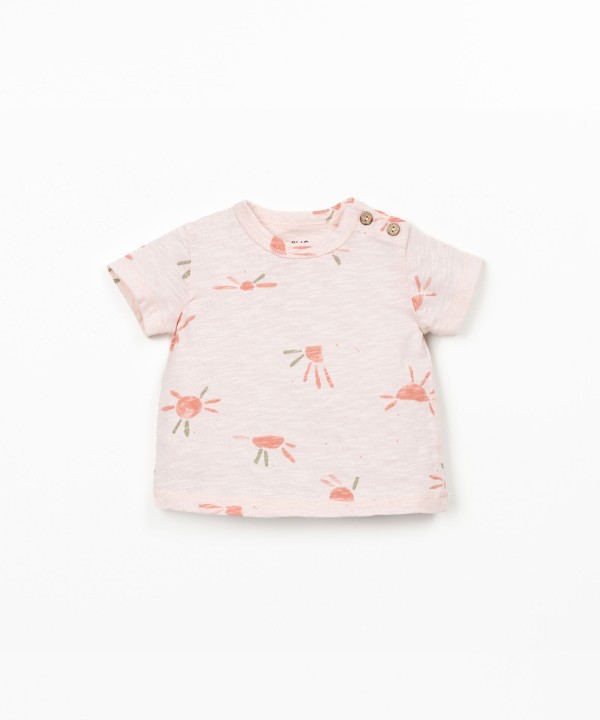 T-shirt em algod�o org�nico com estampado