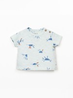 T-shirt em algod�o org�nico com estampado