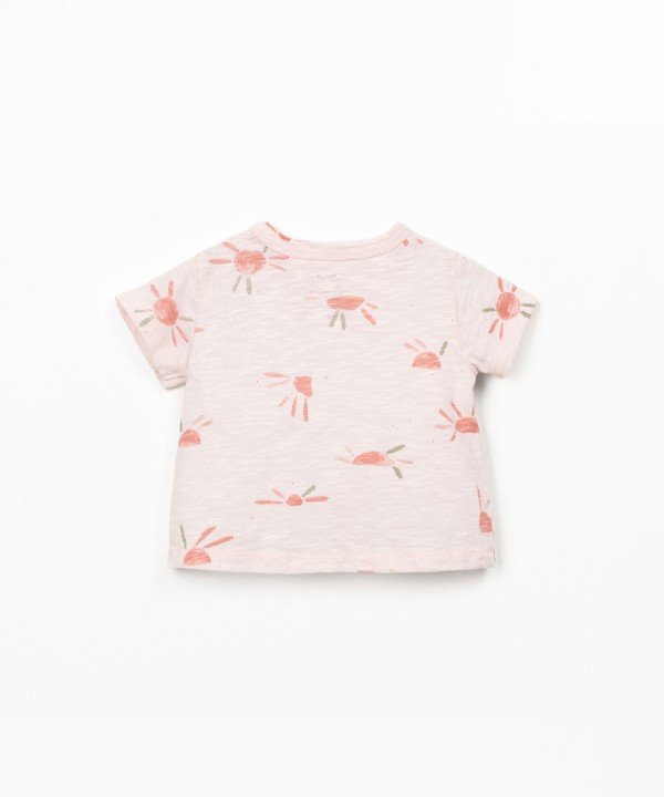 T-shirt em algod�o org�nico com estampado