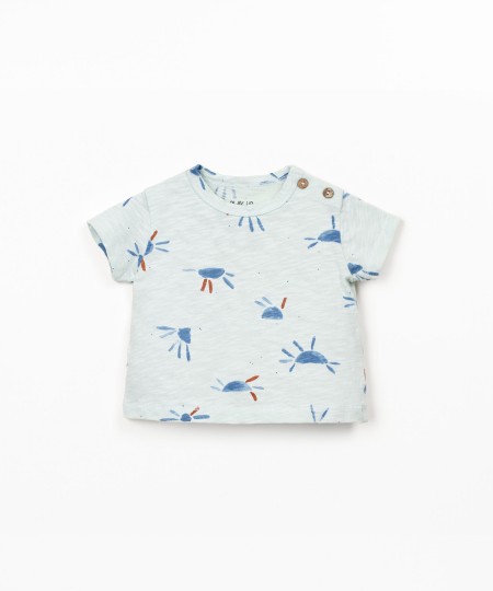 T-shirt em algod�o org�nico com estampado