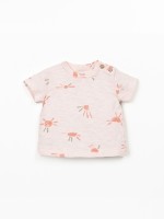 T-shirt em algod�o org�nico com estampado