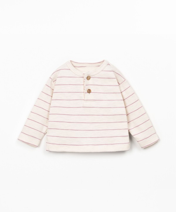 Camisola de malha �s riscas  