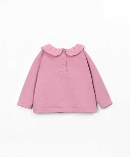 Knitted sweater in a blend of organic and recycled cotton