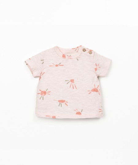 T-shirt em algodão orgânico com estampado