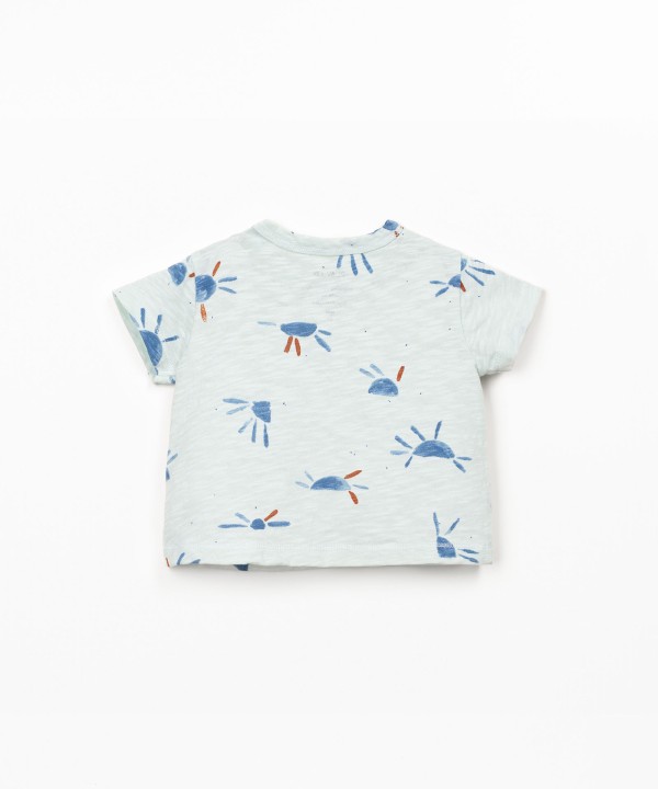 T-shirt em algod�o org�nico com estampado