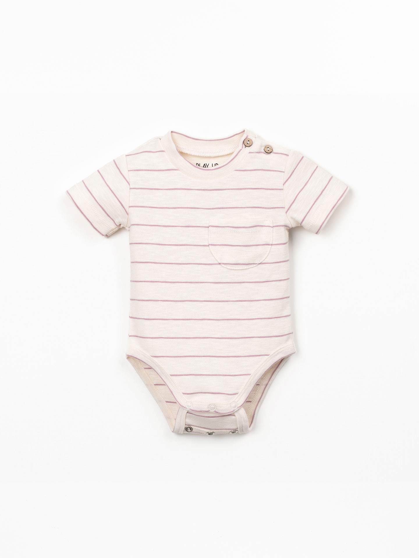 Body em algodão orgânico às riscas