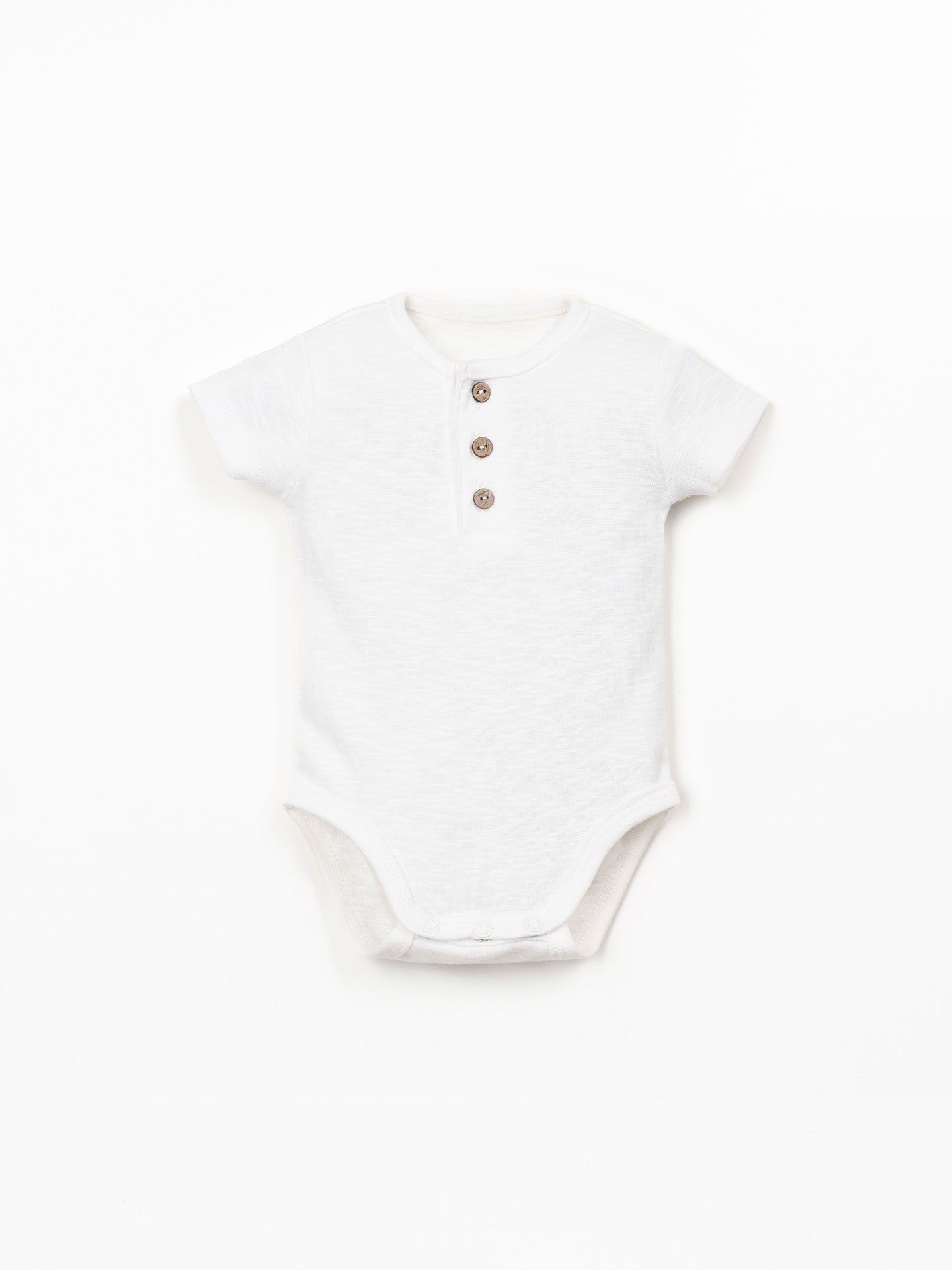 Organic cotton bodysuit with short sleeves