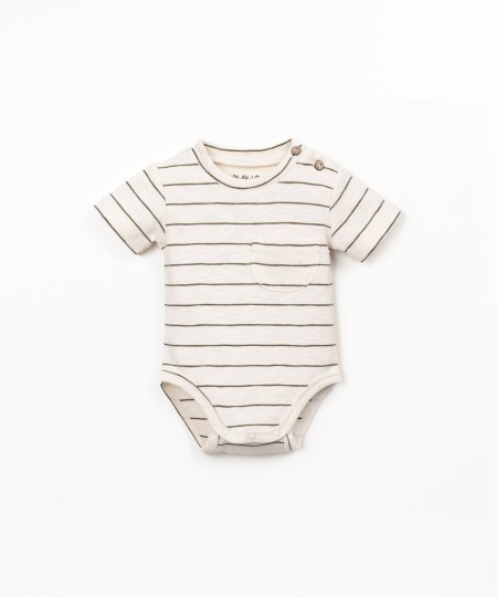 Body em algod�o org�nico �s riscas