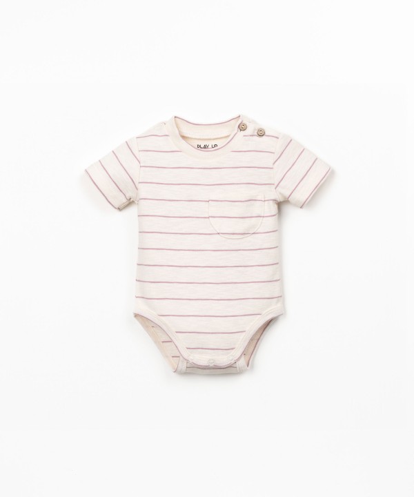 Body em algod�o org�nico �s riscas