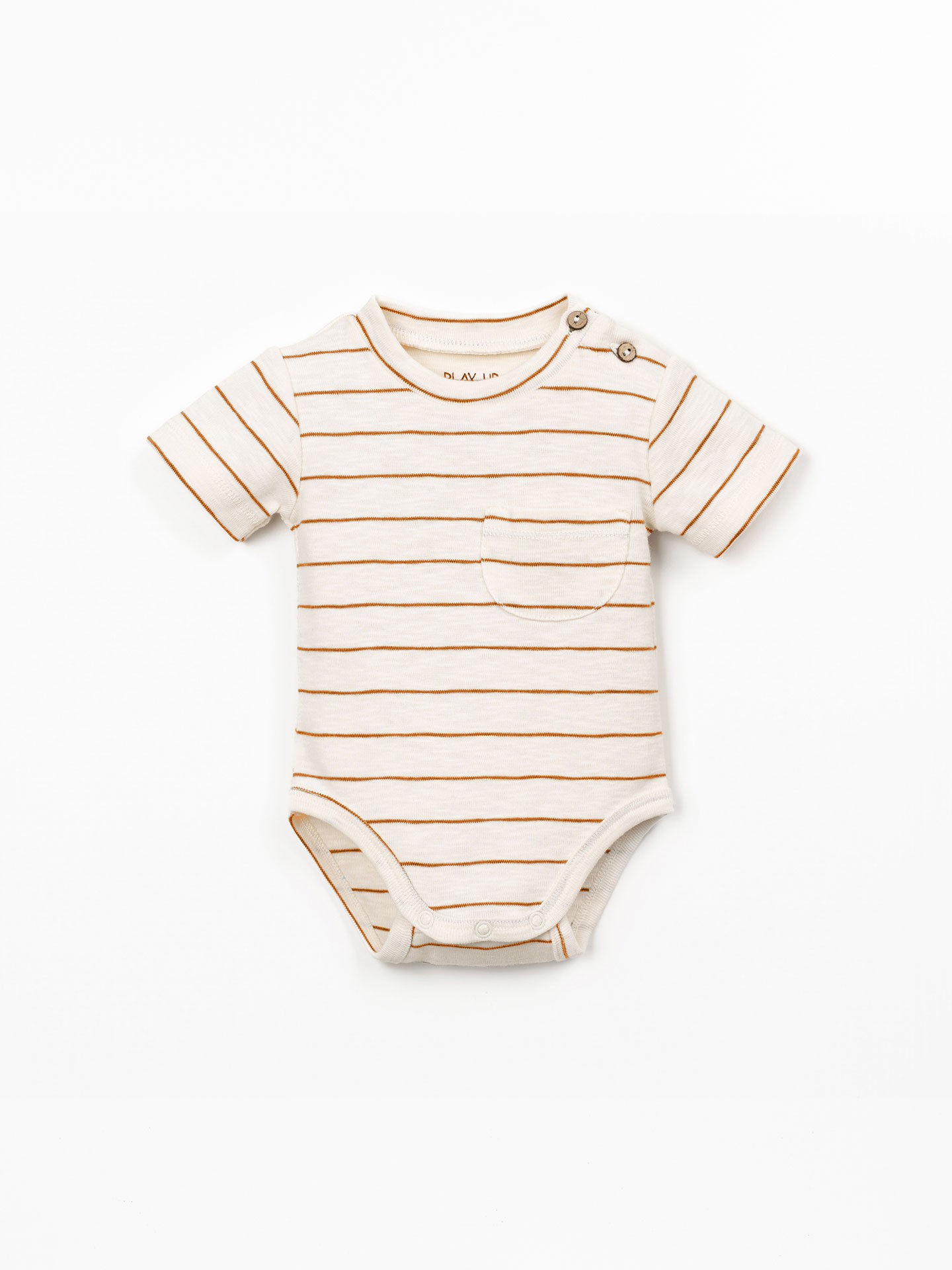 Body em algodão orgânico às riscas