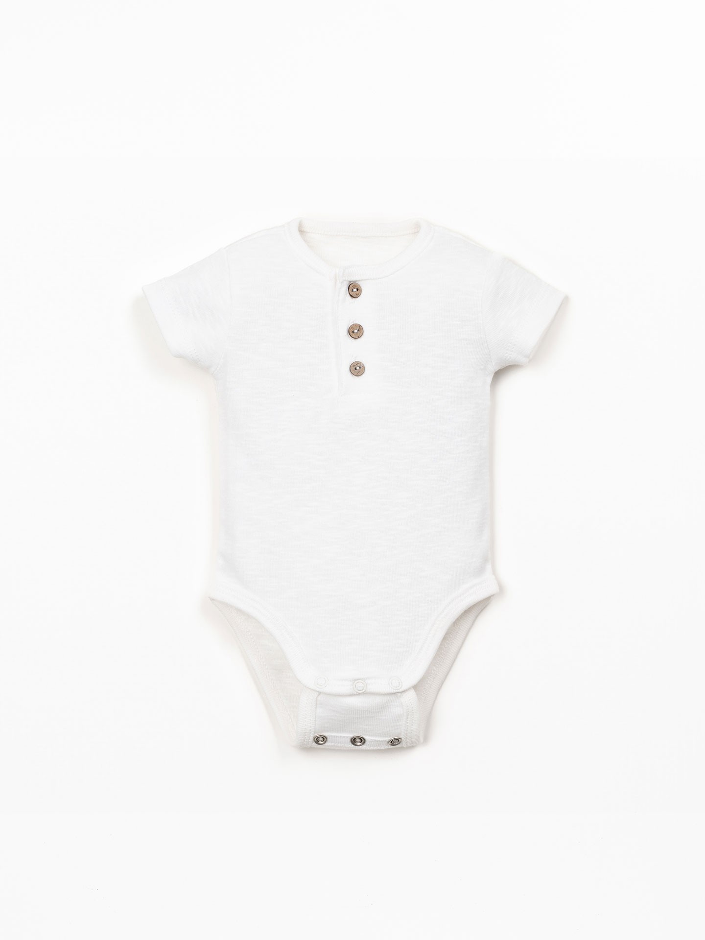 Organic cotton bodysuit with short sleeves