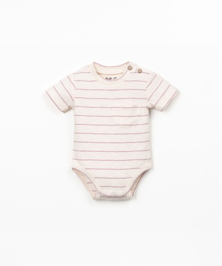 Body em algodão orgânico às riscas