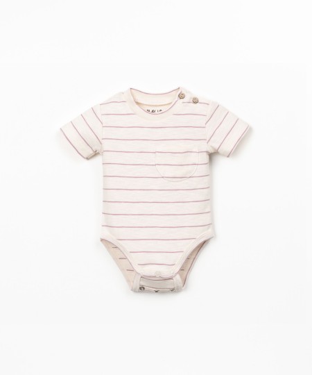 Body em algodão orgânico às riscas