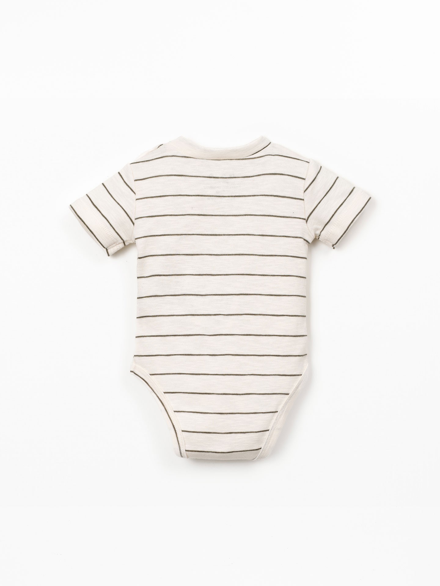 Body em algodão orgânico às riscas
