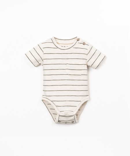 Body a righe in cotone biologico