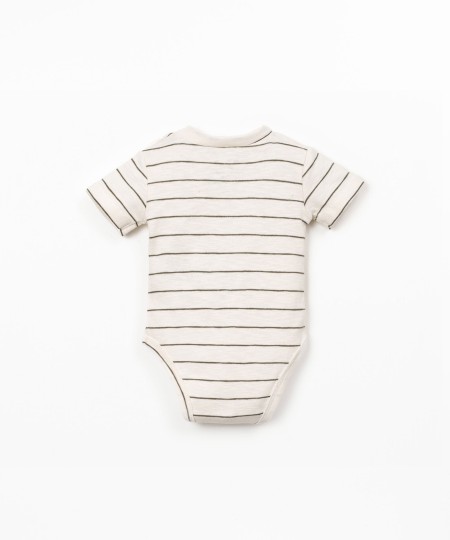 Body a righe in cotone biologico