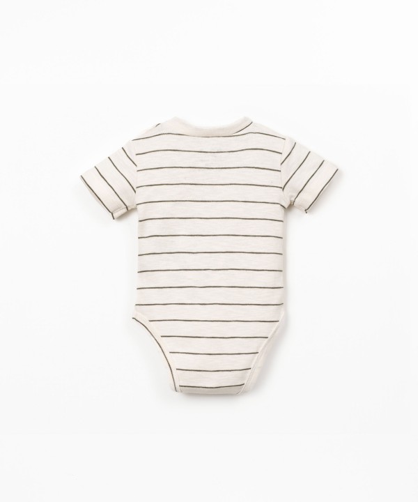 Body em algod�o org�nico �s riscas