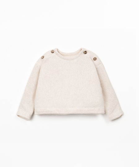 Camisola com mistura de fibras naturais e fibras recicladas