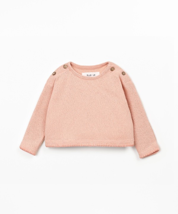 Camisola com mistura de fibras naturais e fibras recicladas