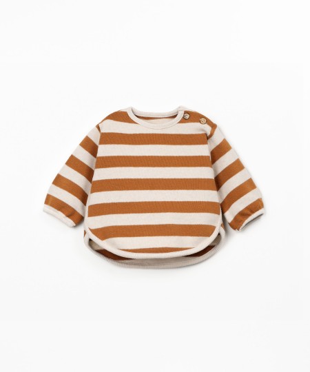 Camisola de malha �s riscas 