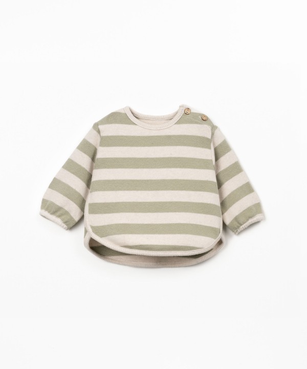 Camisola de malha �s riscas 