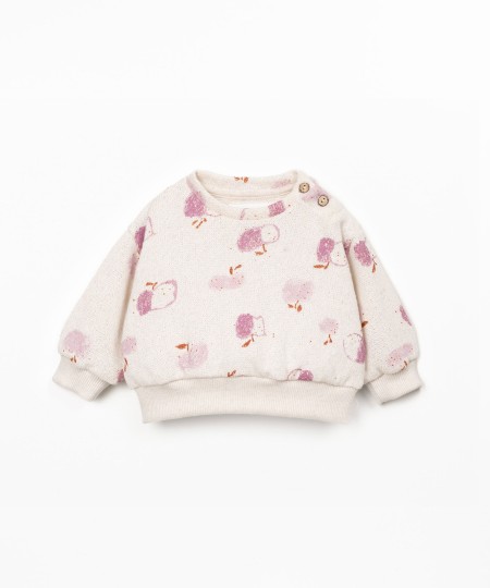 Camisola com estampado de maças