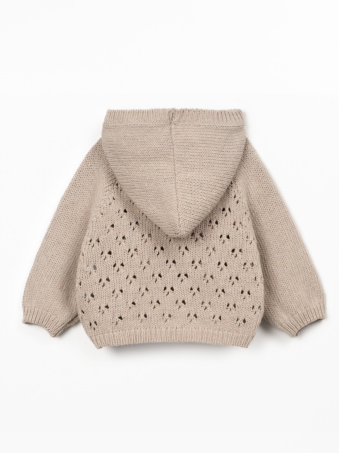 Casaco tricot com capucho