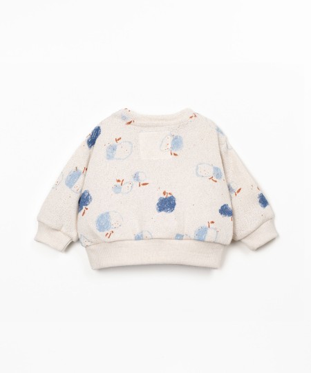 Camisola com estampado de maças
