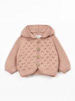 Casaco tricot com capucho