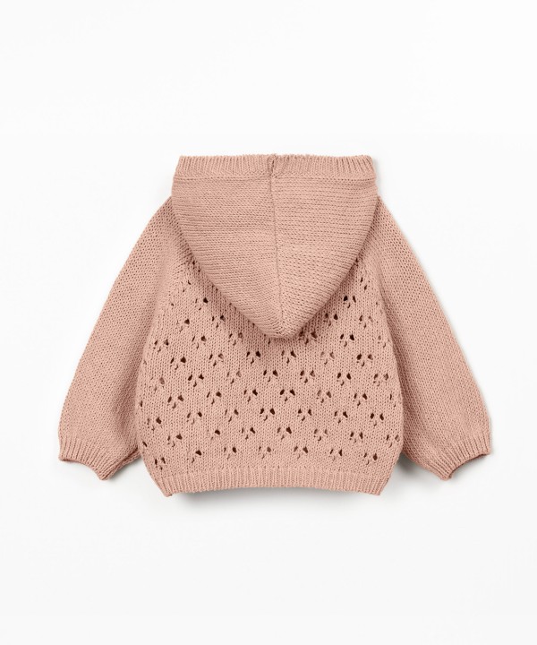 Casaco tricot com capucho