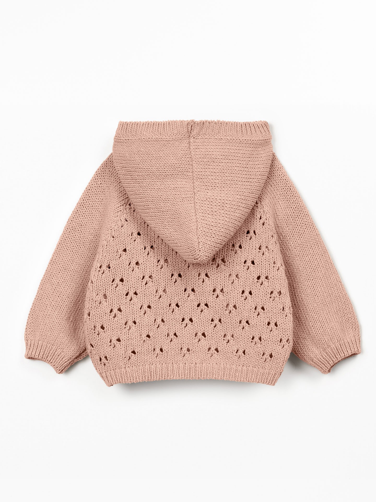 Casaco tricot com capucho