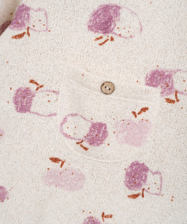 Macac�o de malha com estampado