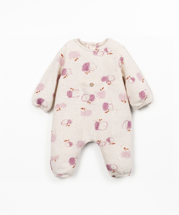 Macac�o de malha com estampado