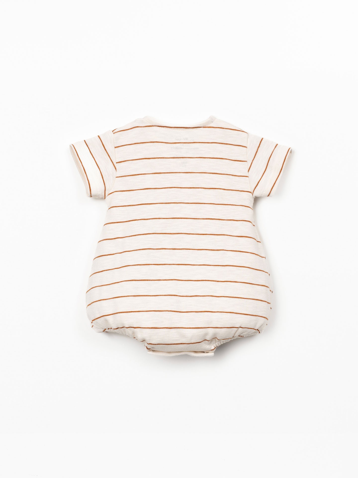 Macacão às riscas em algodão orgânico