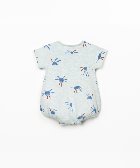 Macacão estampado em algodão orgânico