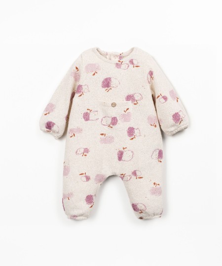 Macac�o de malha com estampado