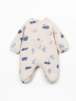 Macac�o de malha com estampado