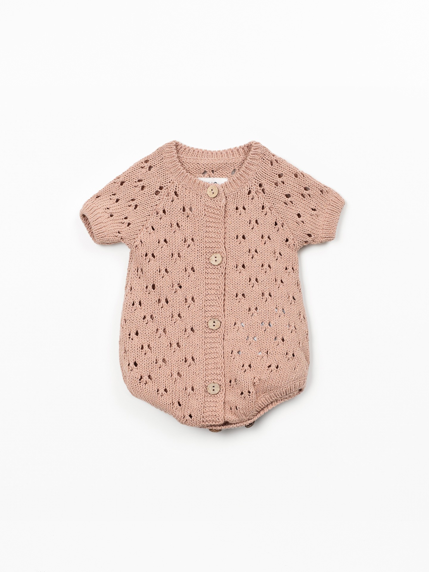 Macacão tricot em mistura de algodão e algodão reciclado