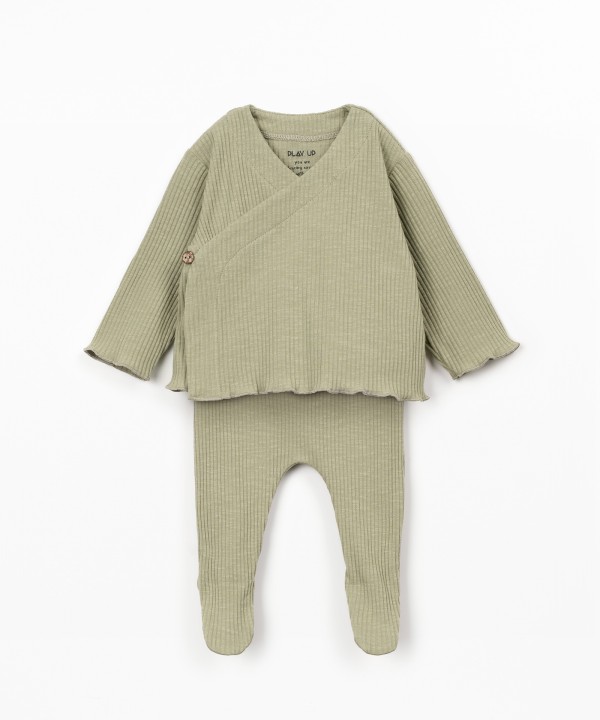 Conjunto de malha em algodão orgânico