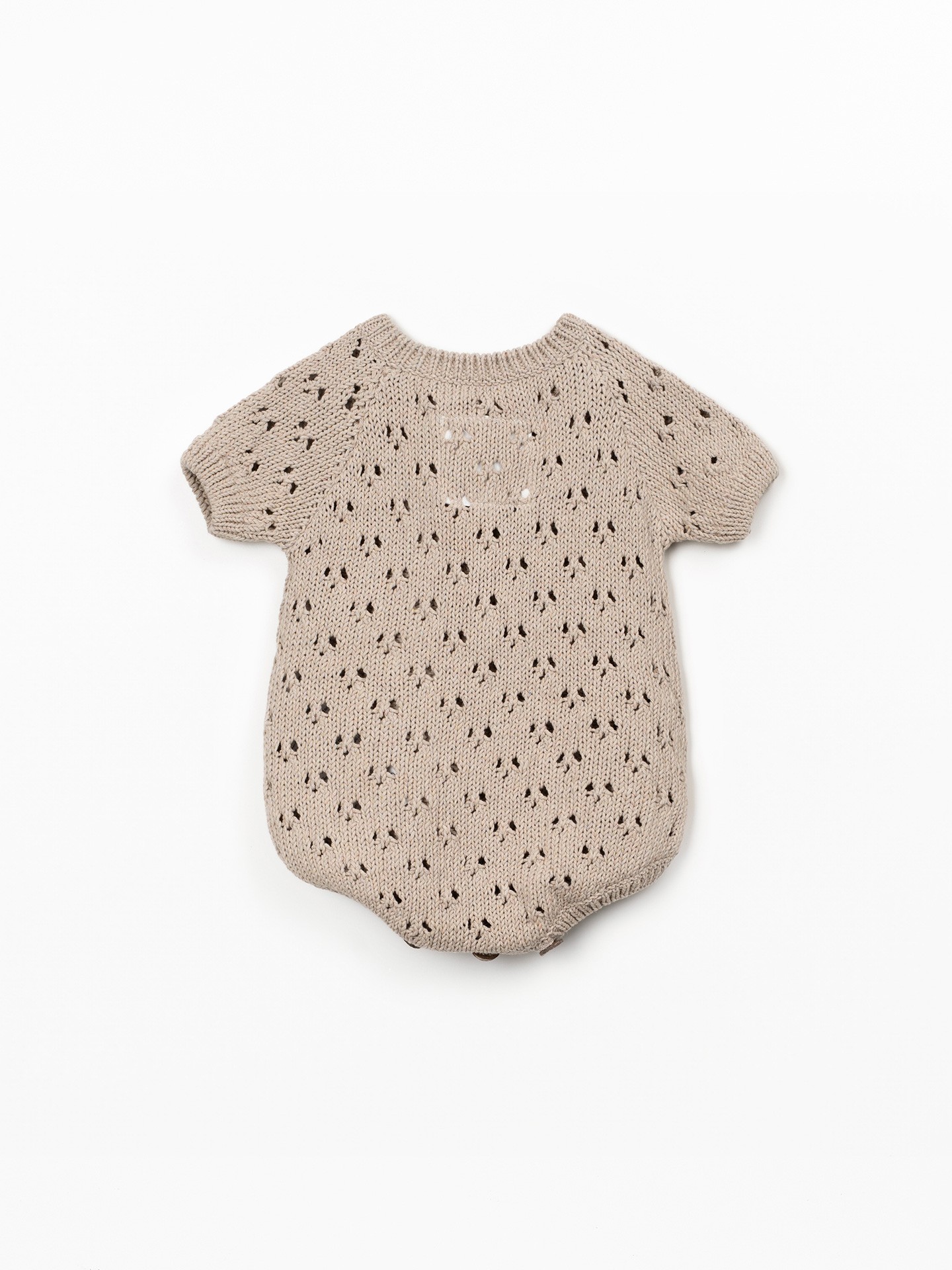 Macacão tricot em mistura de algodão e algodão reciclado