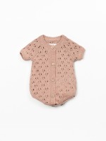 Macac�o tricot em mistura de algod�o e algod�o reciclado